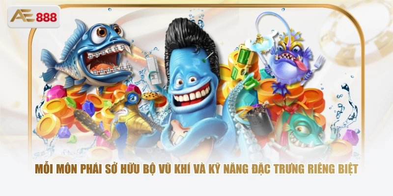 Mỗi môn phái sở hữu bộ vũ khí và kỹ năng đặc trưng riêng biệt