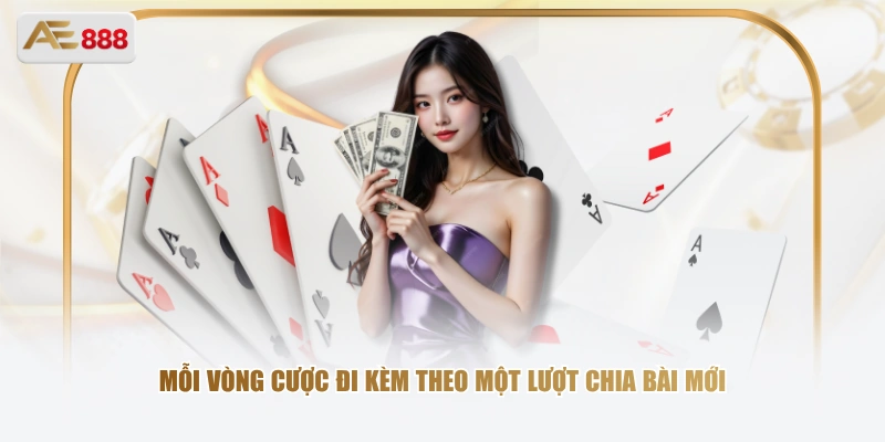 Mỗi vòng cược đi kèm theo một lượt chia bài mới