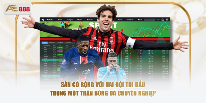 Bóng Cỏ Là Gì? Cách Hiểu Đúng Và Cách Theo Dõi Cùng AE888 Sân cỏ rộng với hai đội thi đấu trong một trận bóng đá chuyên nghiệp